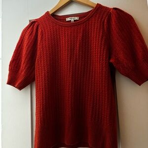 Madewell Orange Crew Neck Sweater